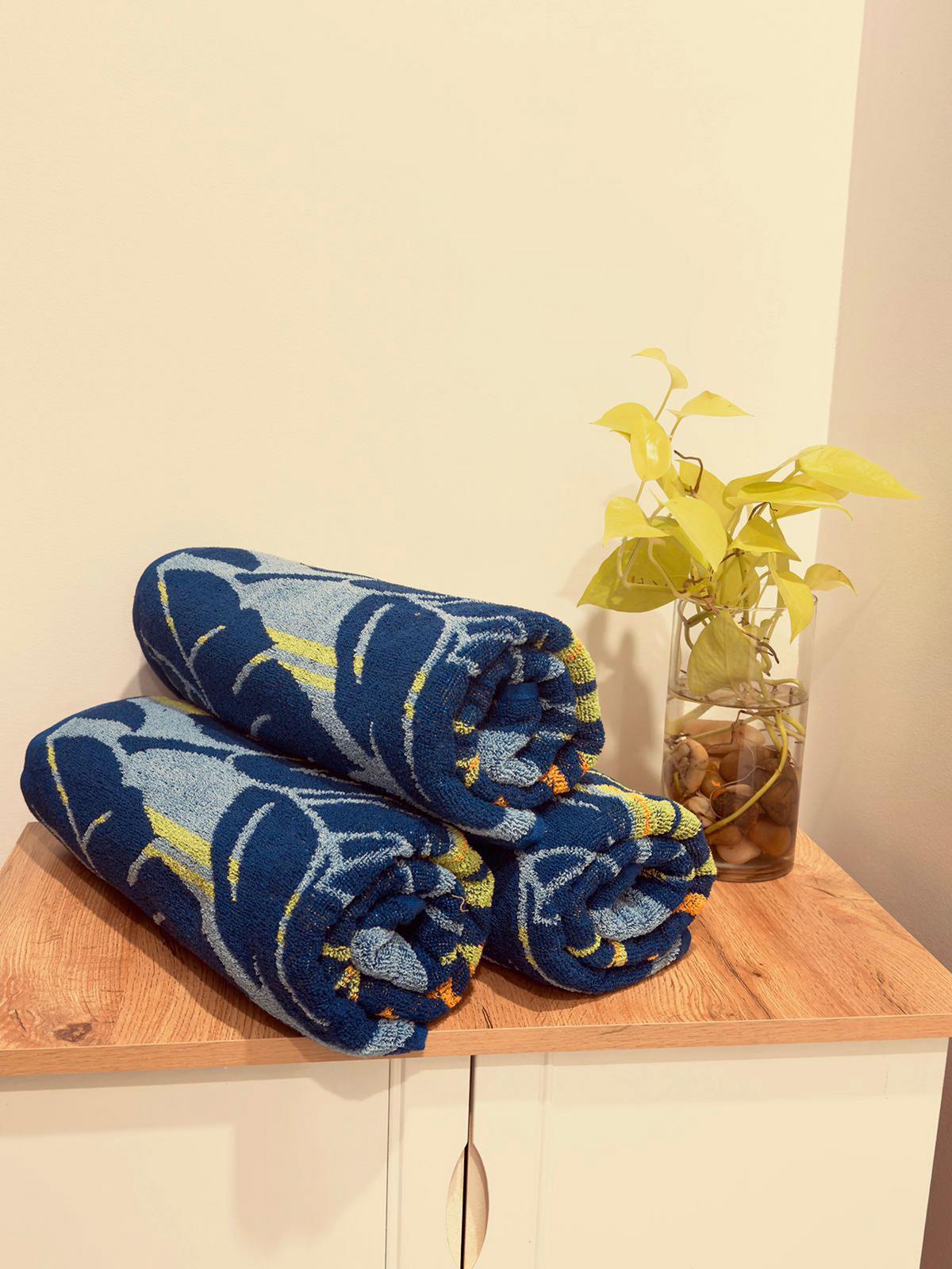 Strandtuch Bali - Blau, KONVENTIONELL, Textil (75/150cm) - Ondega