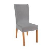 Stuhlhusse Adelisa Jersey Silberfarben LxBxH: 47x47x67 cm - Silberfarben, MODERN, Textil - Luca Bessoni