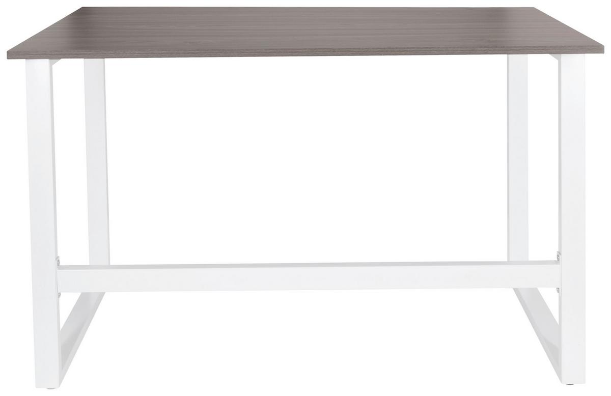 Schreibtisch Workspace Light I Grau/Weiß - Weiß/Grau, Basics, Holzwerkstoff/Metall (120/60/76cm) - MID.YOU