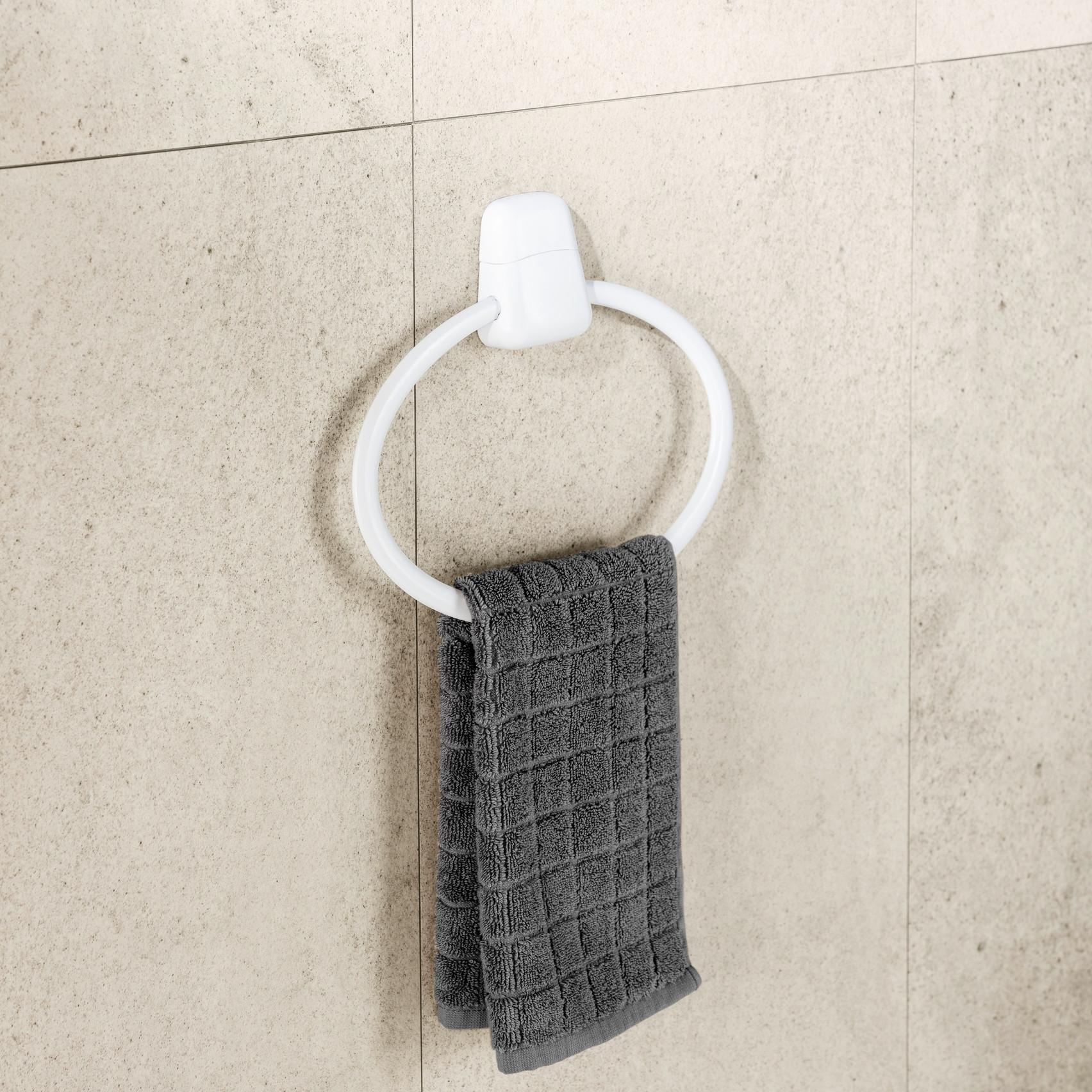 Handtuchhalter Handtuchring Pure 17945100 - Weiß, KONVENTIONELL, Kunststoff (27,5/22/3cm) - Wenko