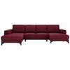 Wohnlandschaft Harvey Mit Schlaffunktion Rot - Rot/Schwarz, Design, Textil (190/339/156cm) - Livetastic