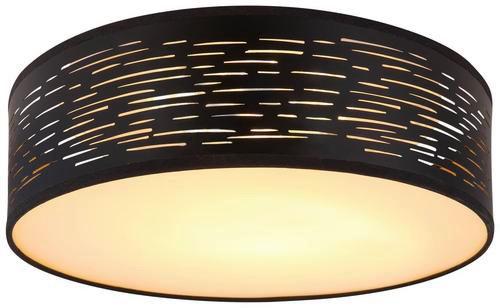 LED-Deckenleuchte Tunno Ø 38 cm mit Mstufenschalter - Schwarz/Weiß, Design, Kunststoff/Metall (38/13cm) - Globo