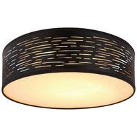 LED-Deckenleuchte Tunno Ø 38 cm mit Mstufenschalter - Schwarz/Weiß, Design, Kunststoff/Metall (38/13cm) - Globo