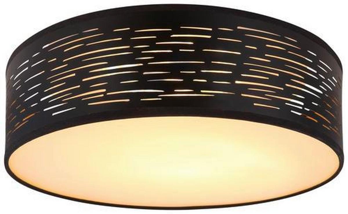 LED-Deckenleuchte Tunno Ø 38 cm mit Mstufenschalter - Schwarz/Weiß, Design, Kunststoff/Metall (38/13cm) - Globo