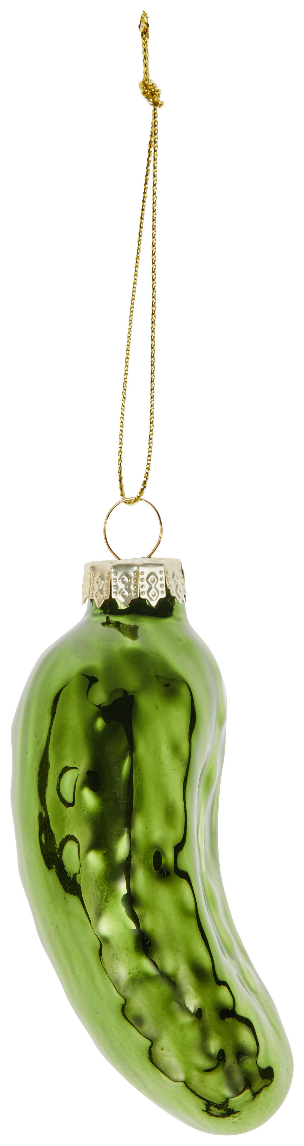 Christbaumanhänger Rina - Rot/Goldfarben, KONVENTIONELL, Glas (6,5/4,5/10cm)