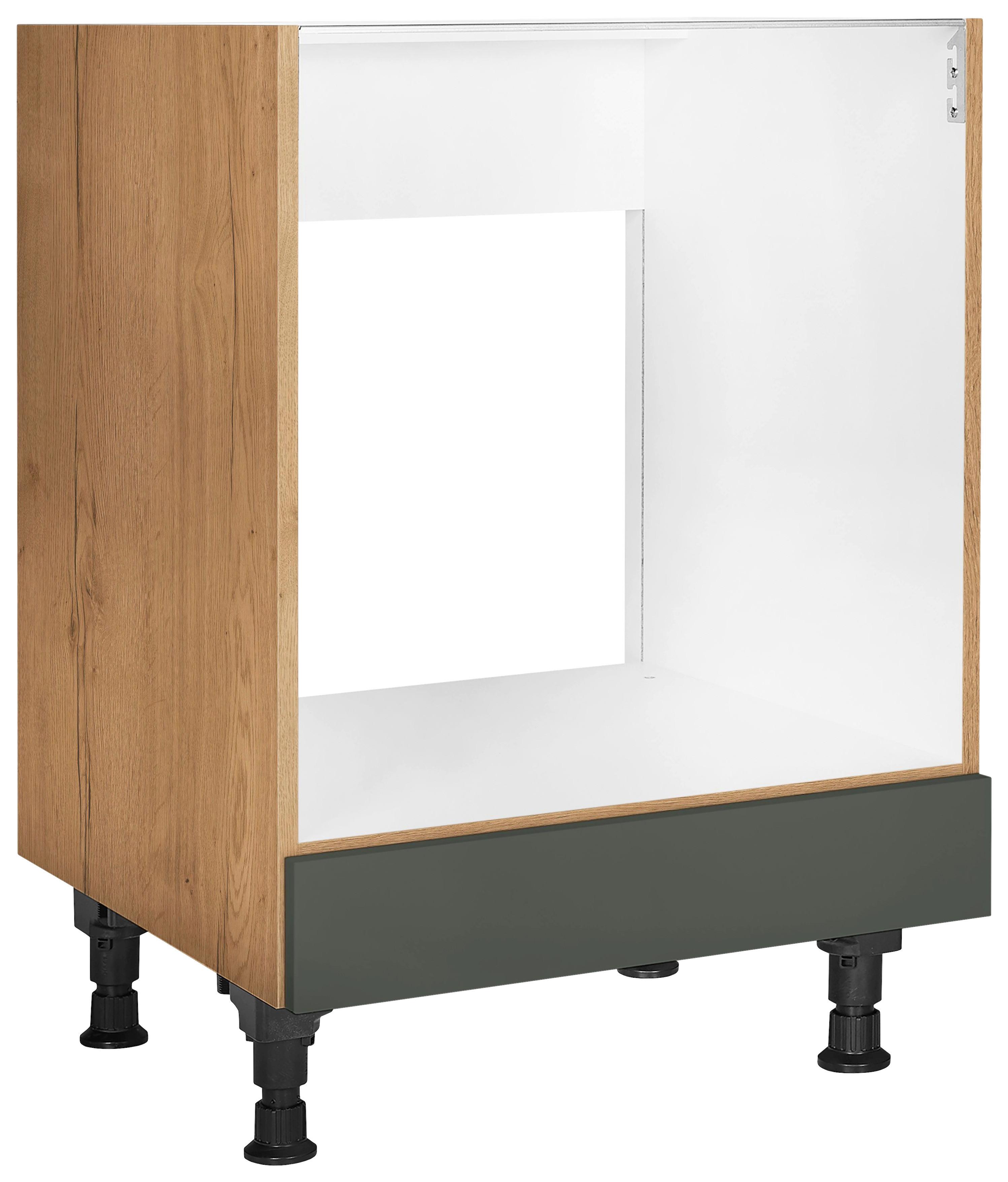 Herdumbauschrank Easytouch - Eichefarben/Grün, MODERN, Holzwerkstoff (60,0/87,0/56,0cm) - Nobilia