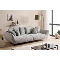 BIGSOFA Triton Dunkelgrau B: 311 cm - Dunkelgrau/Schwarz, Design, Textil (311/95/130cm) - MID.YOU
