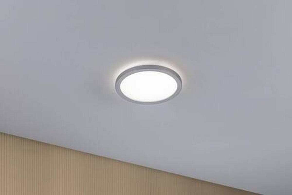 LED-Paneel Ø 19 cm Rund - Chromfarben, Basics, Kunststoff (19/2,8cm) - Paulmann