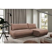Ecksofa Paros Braun 277x179 Cm - Schwarz/Braun, Design, Textil (277/179cm) - MID.YOU