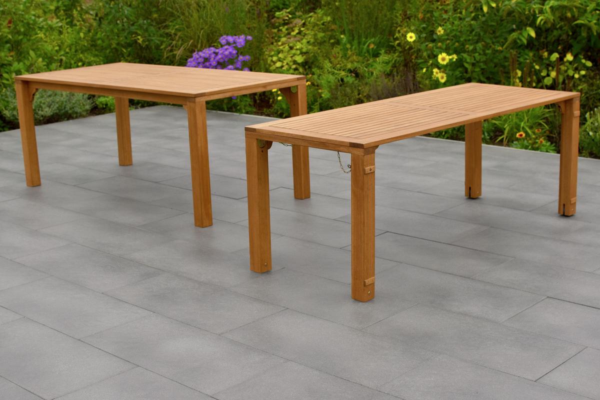Gartenmöbel Set 14-tlg Comodoro Holz - Naturfarben/Grün, KONVENTIONELL, Holz/Textil - Gardenson