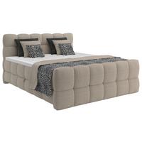 BOXSPRINGBETT inkl. Bettkasten 120x200 - Beige/Schwarz, Trend, Holz/Holzwerkstoff (120/200cm) - Sembella