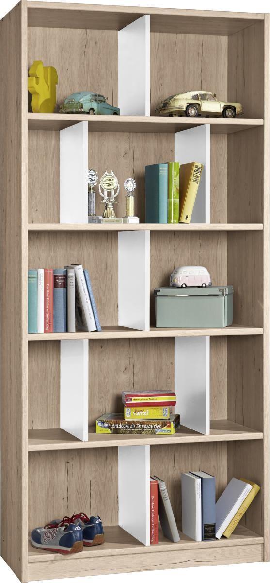 Regal Cariba 90 cm Eiche Dekor/Weiß