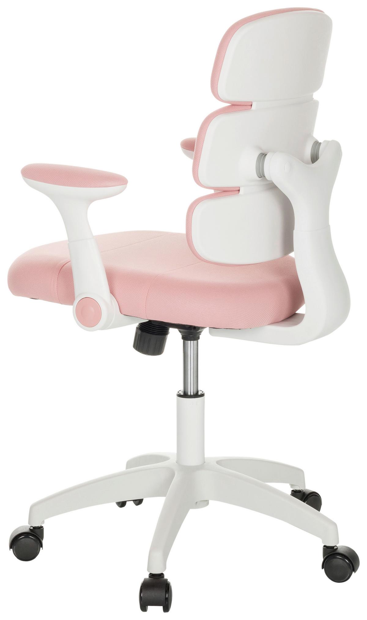 Jugenddrehstuhl Kid Ergolino W - Rosa/Weiß, Basics, Kunststoff/Textil (62/86-97/62cm) - MID.YOU