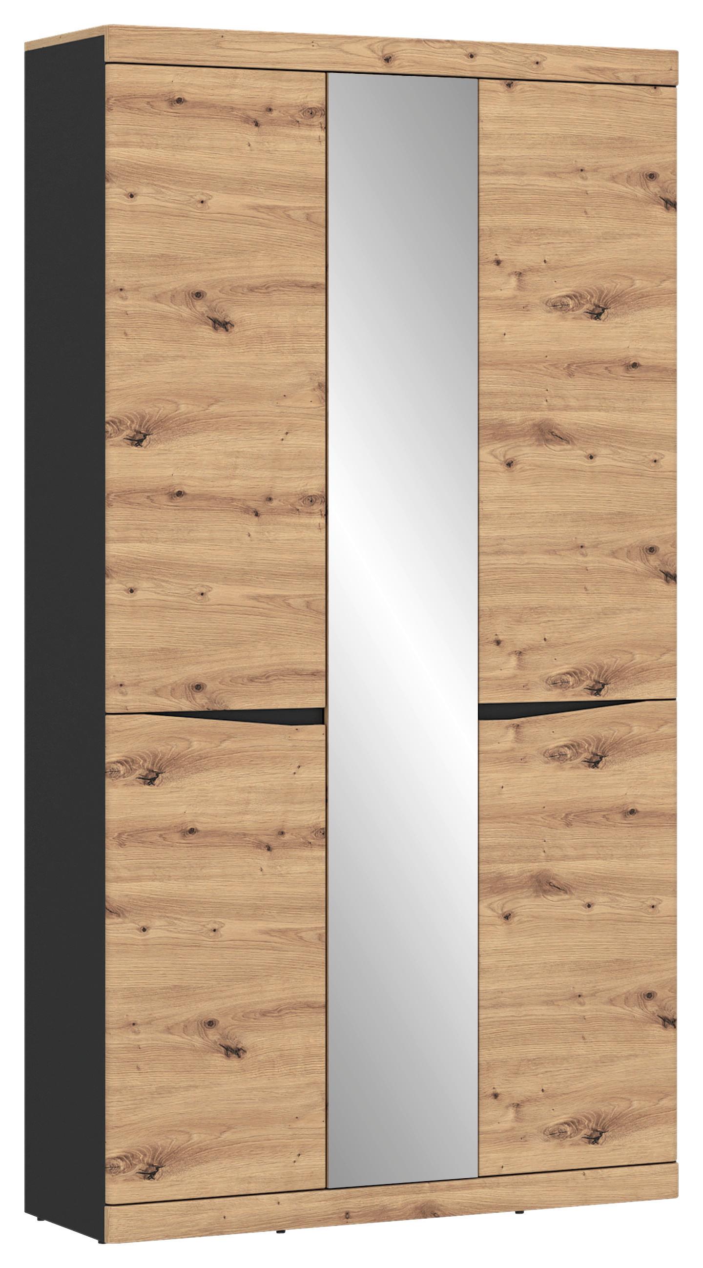 Garderobenschrank Turino Eiche Artisan/anthrazitb:103cm