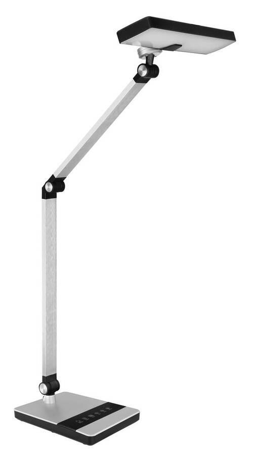 LED-Tischleuchte 58427s - Silberfarben/Schwarz, KONVENTIONELL, Kunststoff/Metall (40/27/82cm) - Globo