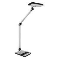 LED-Tischleuchte 58427s - Silberfarben/Schwarz, KONVENTIONELL, Kunststoff/Metall (40/27/82cm) - Globo