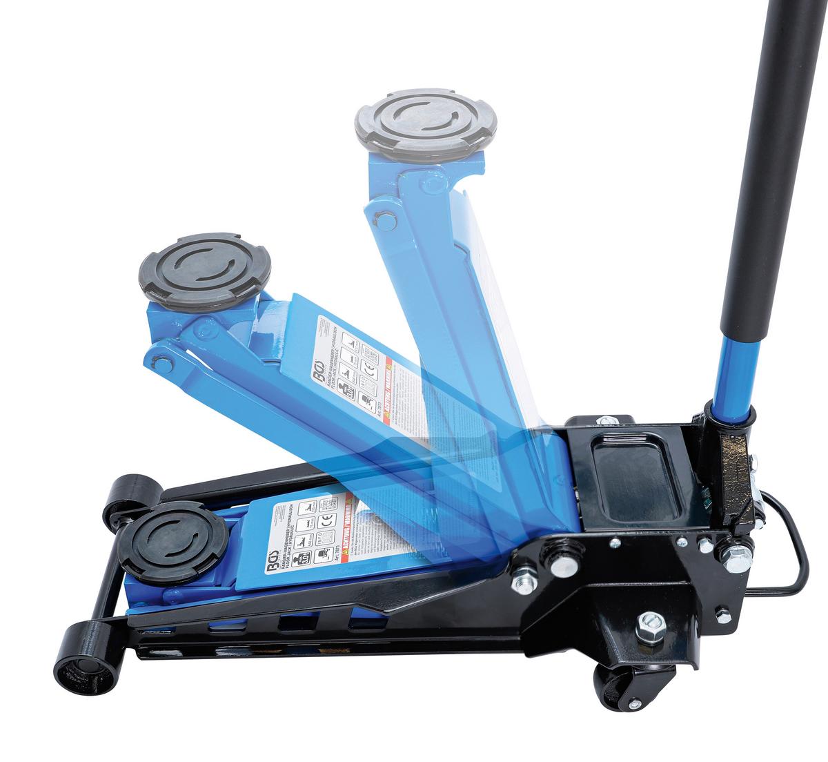 Rangier-Wagenheber Hydraulisch Blau/Schwarz B: 34,4 cm - Blau/Schwarz, Basics (34,4/64,8/124,7cm)