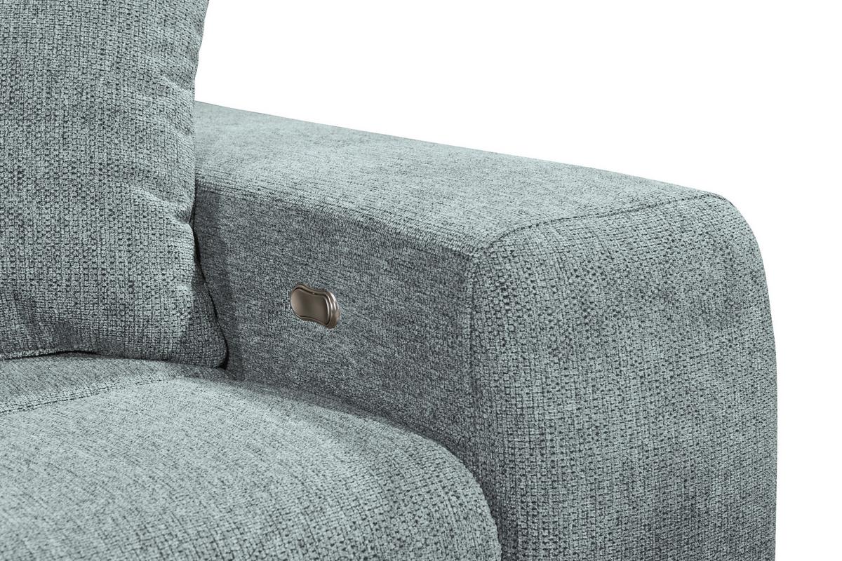 Ecksofa Sydney Hellblau S: 172/268 cm - Schwarz/Hellblau, KONVENTIONELL, Textil (172/268cm) - MID.YOU