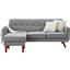 Sedací Souprava Tamara - světle šedá, Moderní, dřevo/textil (197/136cm) - Modern Living