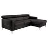 Ecksofa Sammy Anthrazit - Chromfarben/Anthrazit, Design, Textil (226/169cm) - Livetastic
