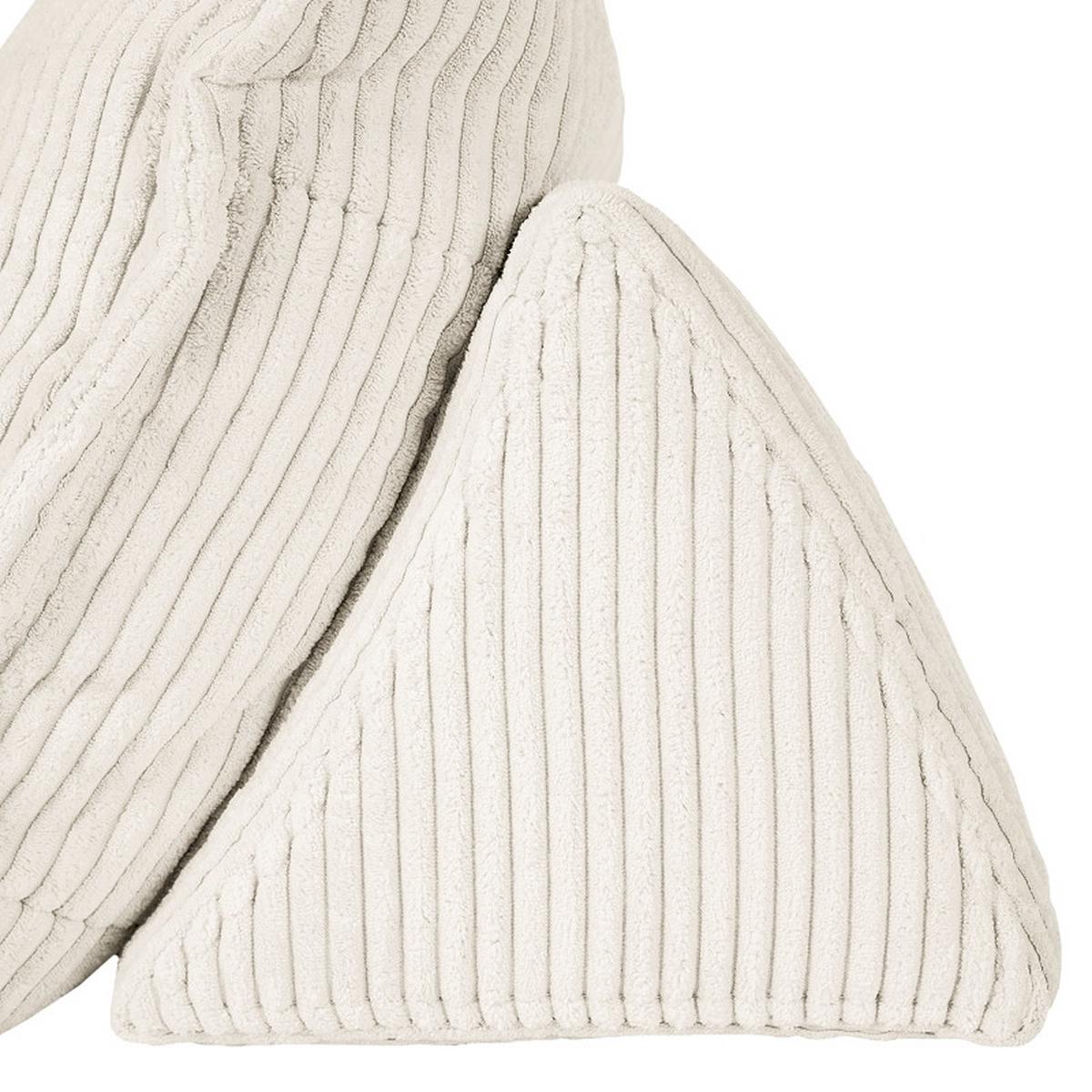 Rückenkissen Cordy, Weiß B: 83 Cm - Weiß, MODERN, Textil (83/25/42cm) - Trendmanufaktur