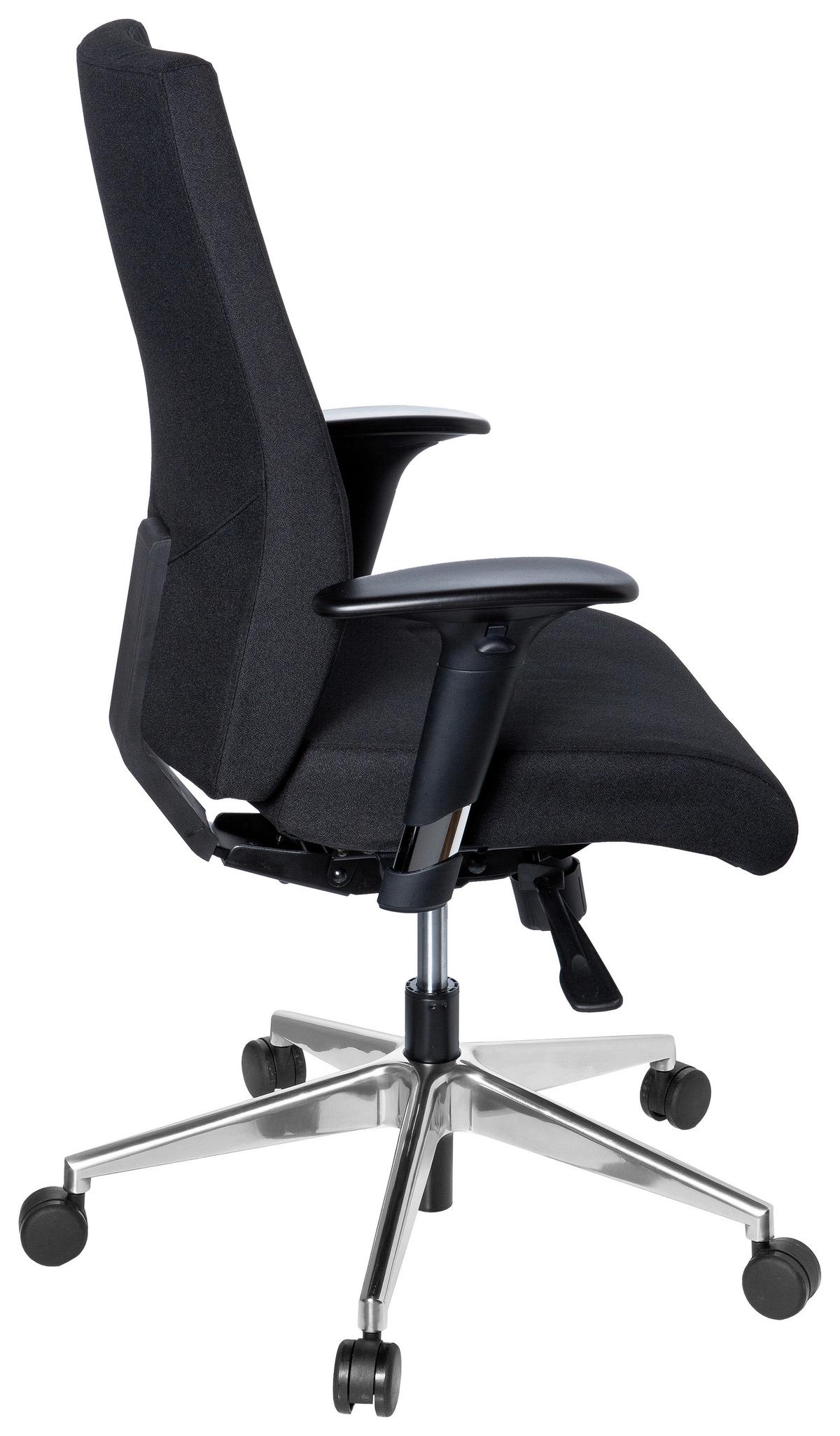 Drehstuhl Pro-Tec 250 Schwarz - Alufarben/Schwarz, MODERN, Kunststoff/Textil (57/116/51cm) - MID.YOU