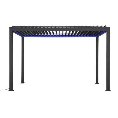 Pergola Deluxe Led 400x300cm E-Motion, Anthrazit - Anthrazit, LIFESTYLE, Metall (400/300/250cm) - Gardenson