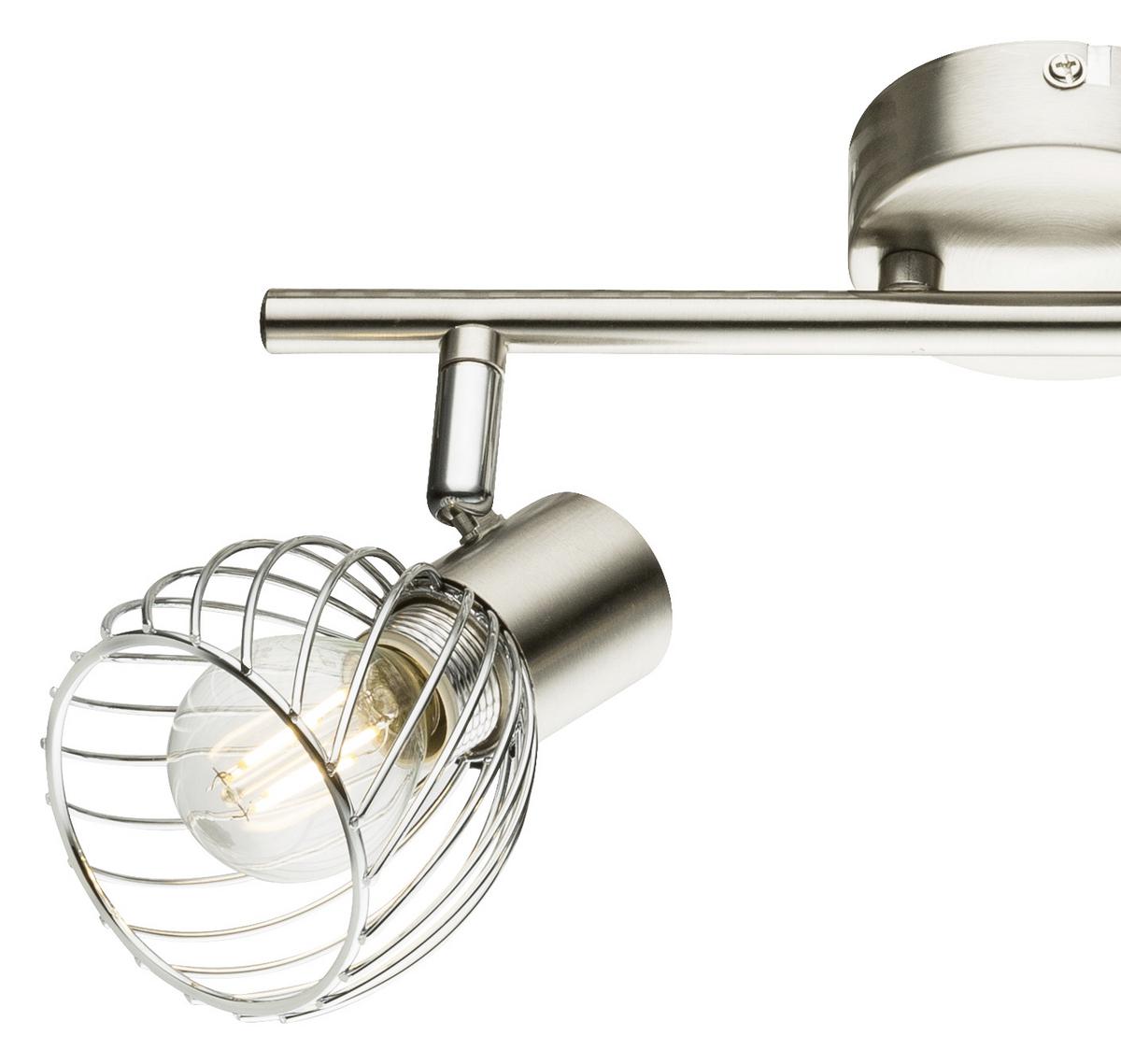 Strahler Sina 2-flammig Verstellbar Ø 30 Cm - Chromfarben, Trend, Metall (30/14,5cm) - Globo