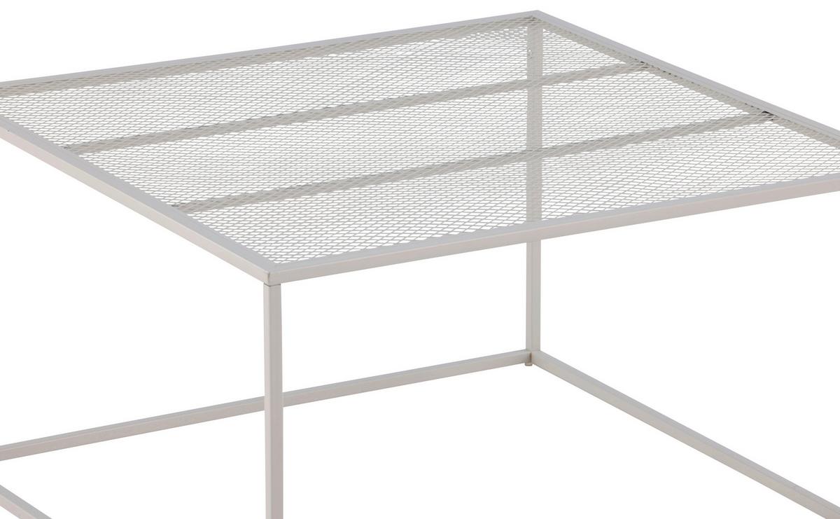 Couchtisch Netz - Beige, Design, Metall (80/80/45cm) - Livetastic
