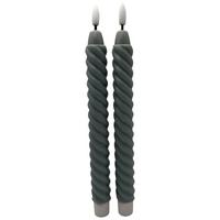 Dlhá sviečka TWIST - sivomodrá, Konventionell, kov/plast (2/25cm) - Mömax