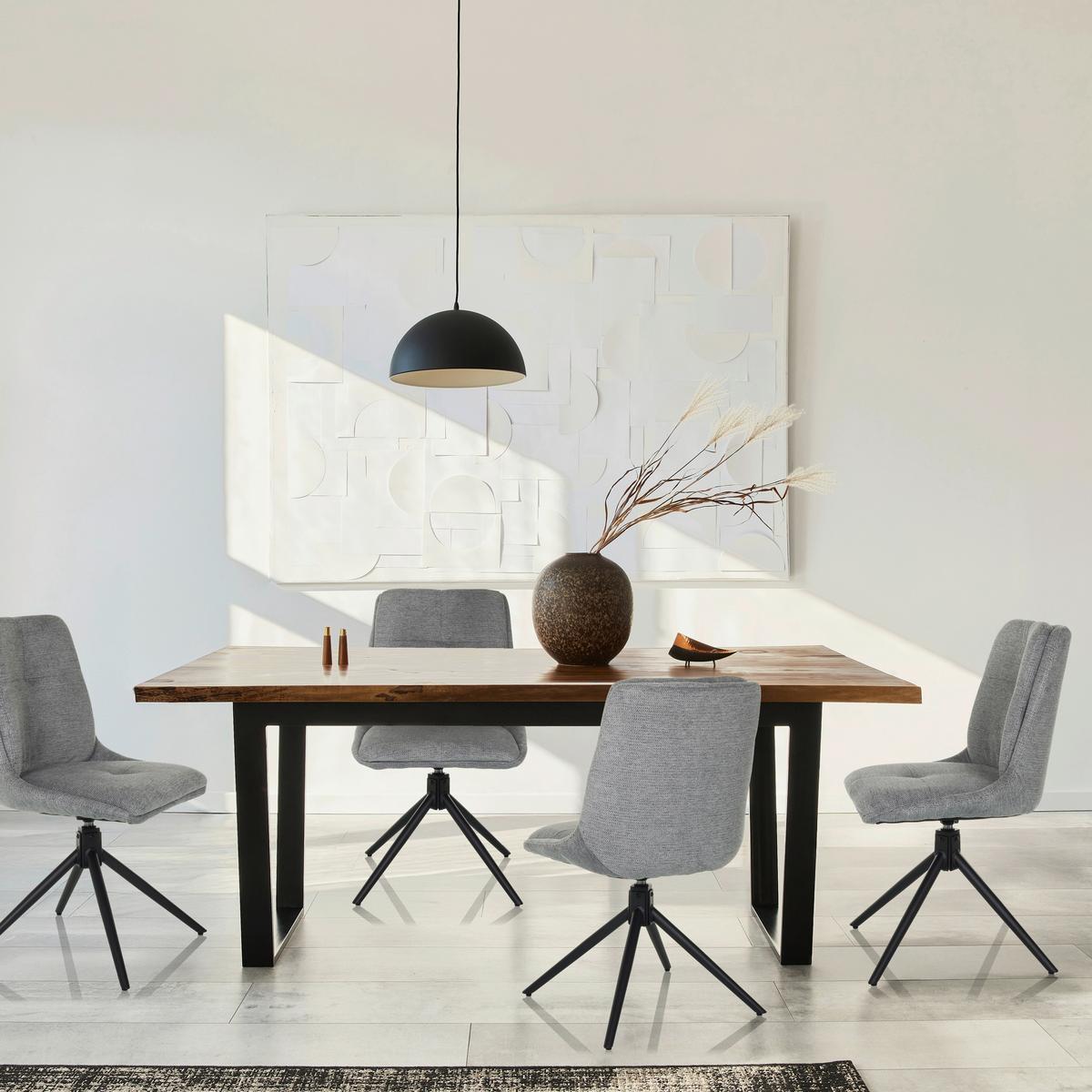 Besucherstuhl Tarviso Grau B: 53 Cm - Schwarz/Grau, MODERN, Textil/Metall (53/89/58cm) - MID.YOU