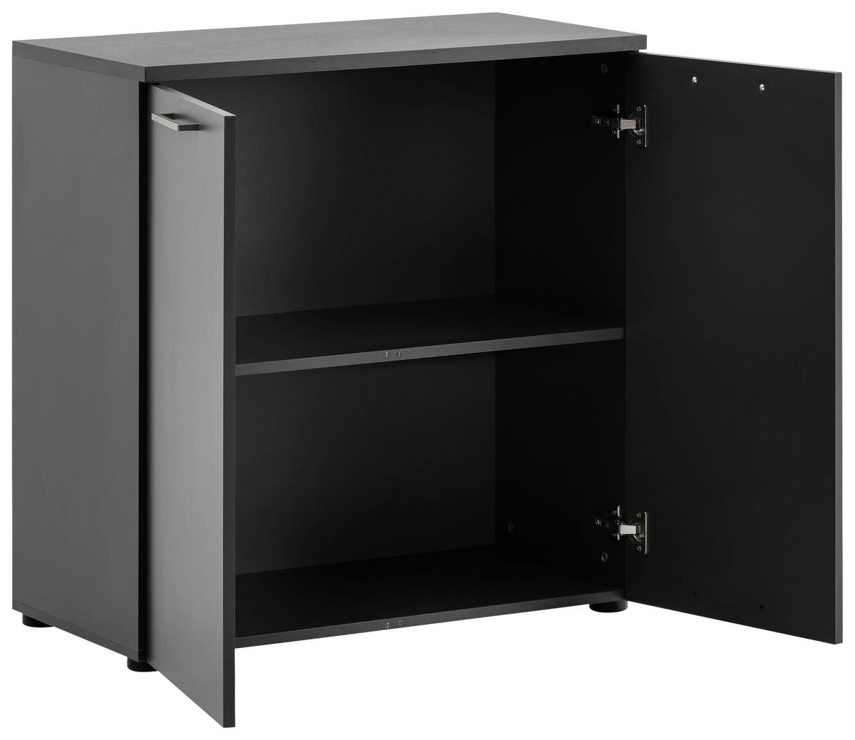 Aktenschrank Serie Anthrazit B: 80,2 cm - Anthrazit, KONVENTIONELL, Holzwerkstoff (80,2/84,2/41cm) - MID.YOU