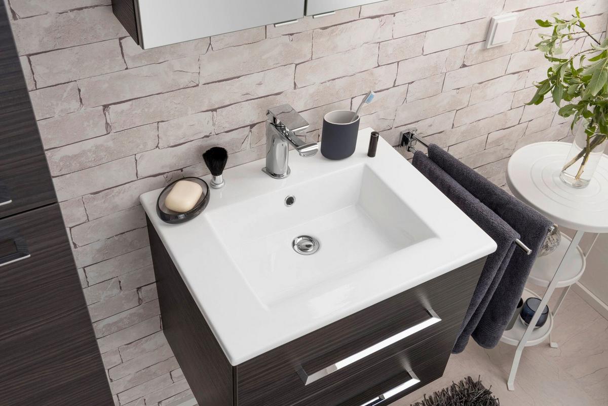 Badezimmer B.Perfekt Eichefarben 3-Teilig - Eichefarben/Weiß, Basics, Keramik/Holzwerkstoff (62,2/123,7/48cm) - MID.YOU
