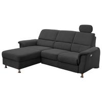 Ecksofa Mit Relaxfunktion + Usb Anschluss Parole, Mikrof. - Chromfarben/Schwarz, MODERN, Textil (165/231cm) - Livetastic