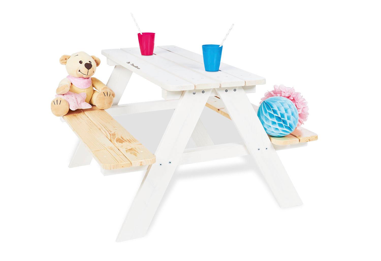 Kindersitzgruppe weiß - Weiß, Basics, Holz (90/79/50cm) - Pinolino