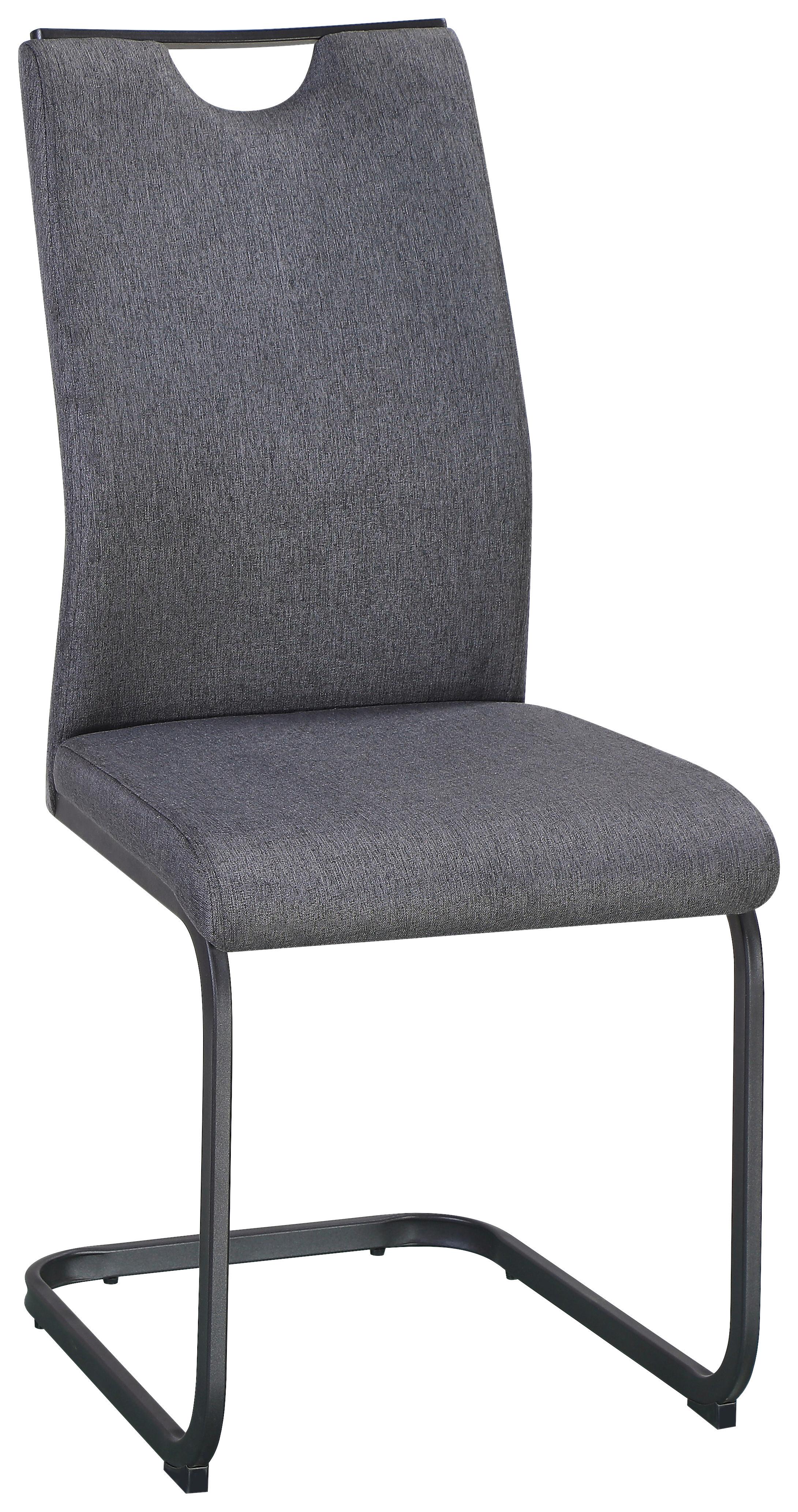 Schwingstuhl Dina Leinenoptik Grau