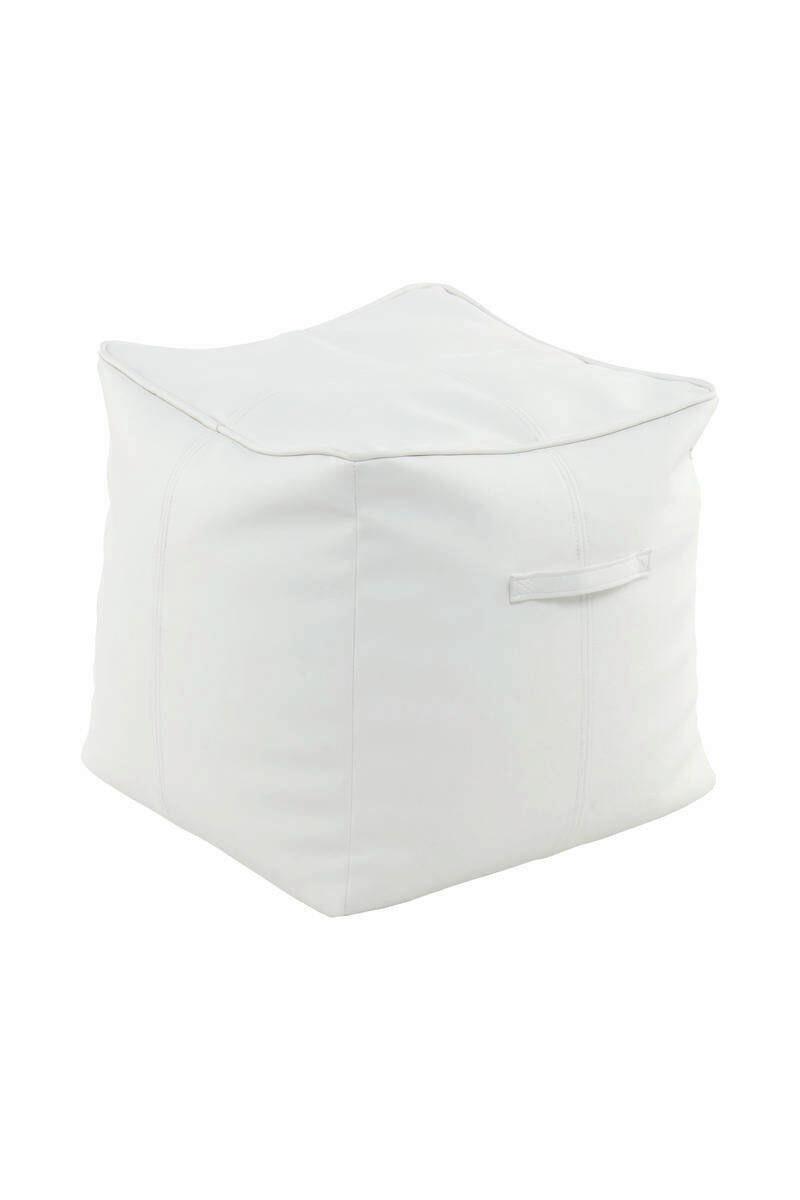 Pouf Travis L/b/h: 45x45x45 Cm Weiß Synthetikfaser