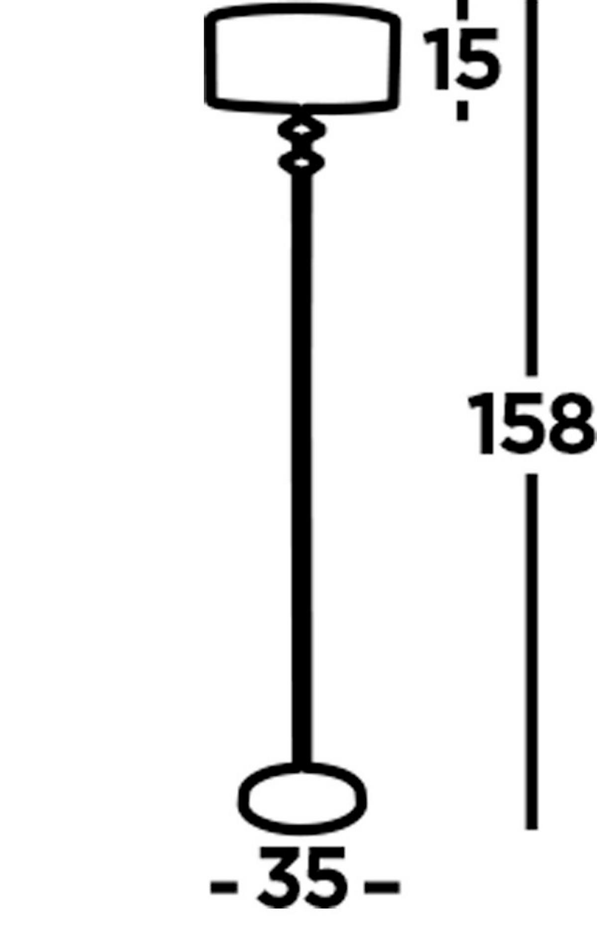 Stehleuchte Eu7650cc - Klar/Chromfarben, Design, Kunststoff/Textil (35/35/157,50cm)