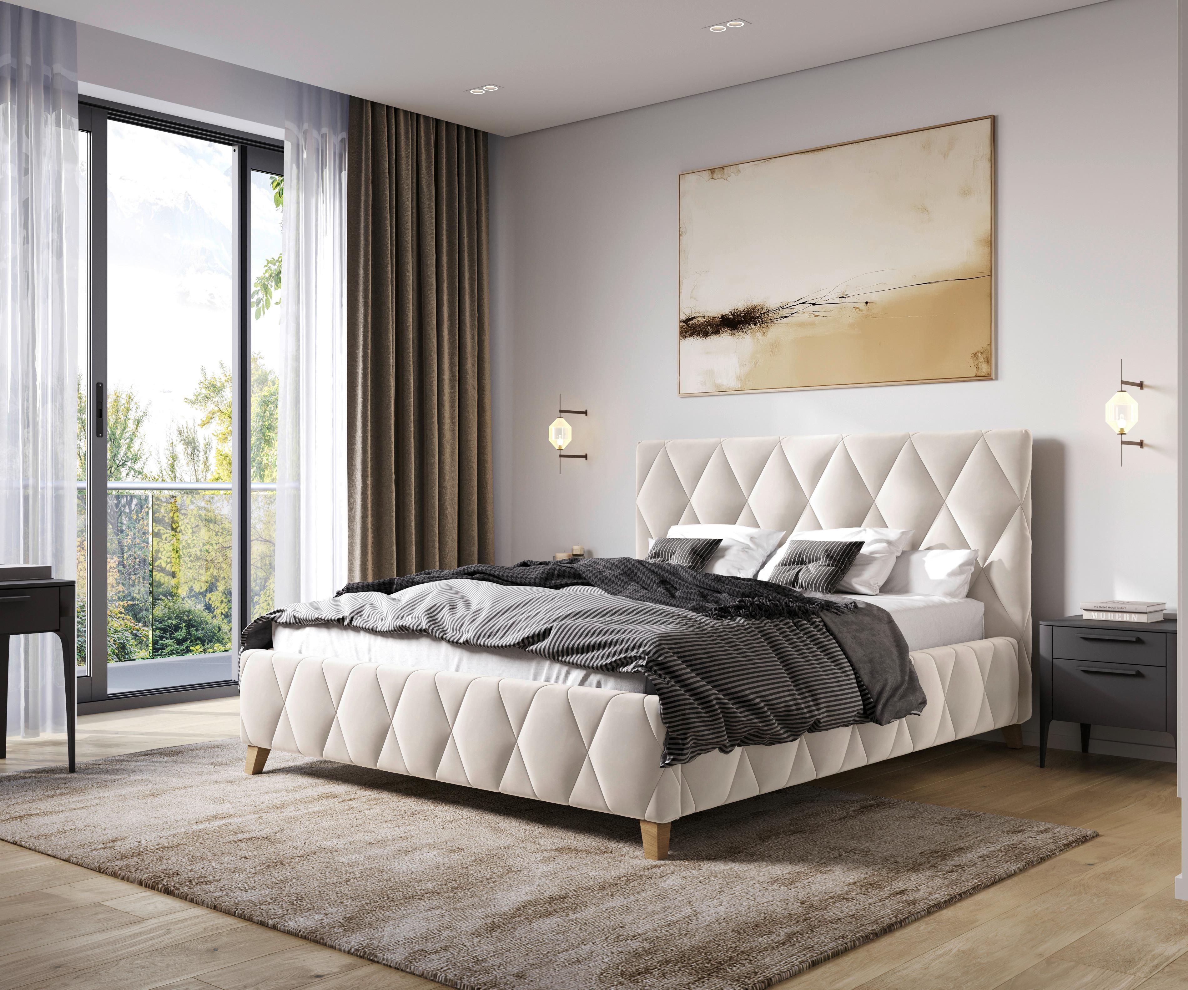 POLSTERBETT Trivio 160x200 cm Creme