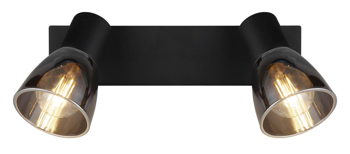 Strahler 54307-2 - Schwarz, Design, Glas/Metall (25/7/15,5cm) - Globo
