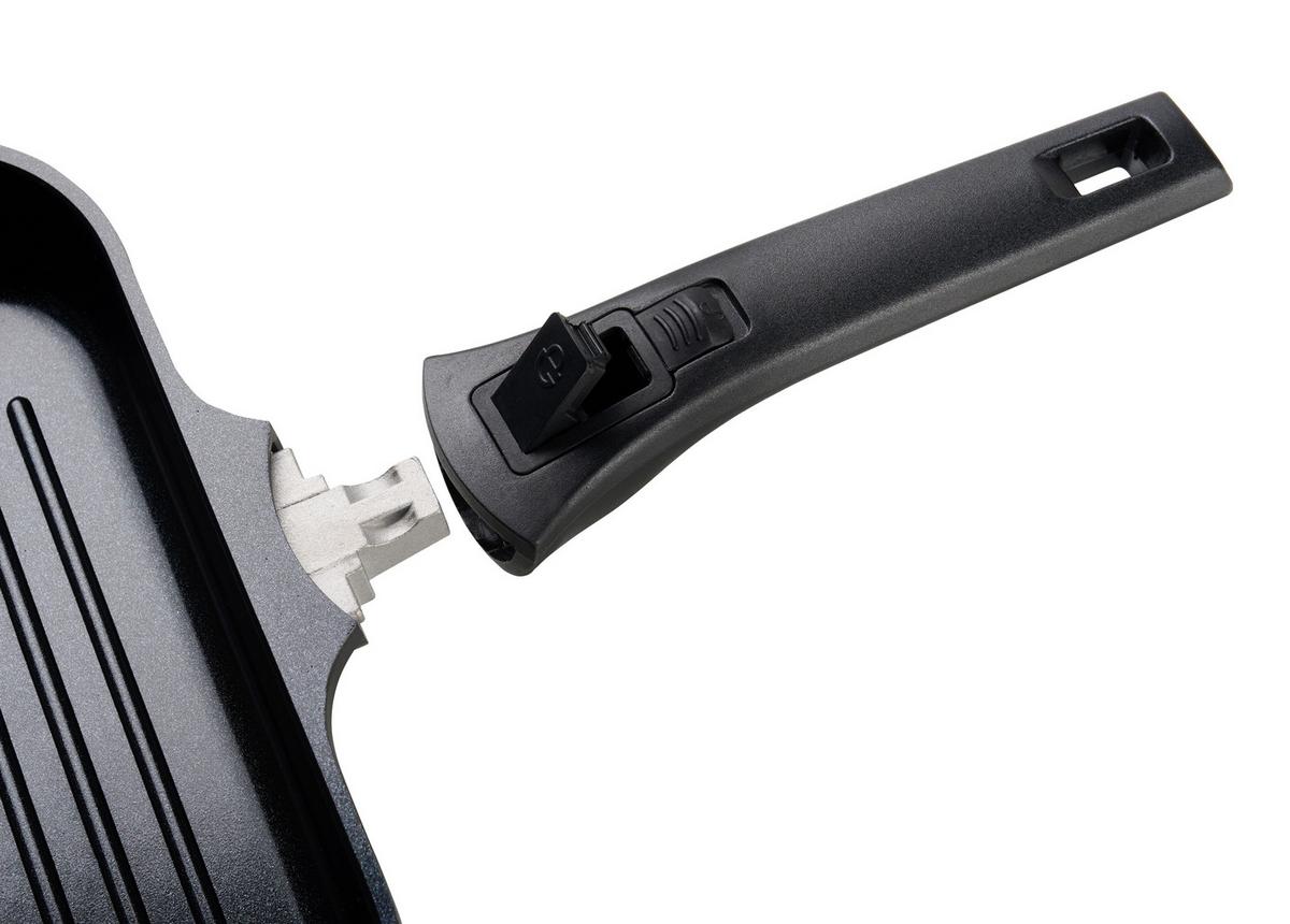 Grilovací pánev RICO - černá, Konvenční, kov/plast (28/28/4,3cm) - Mömax