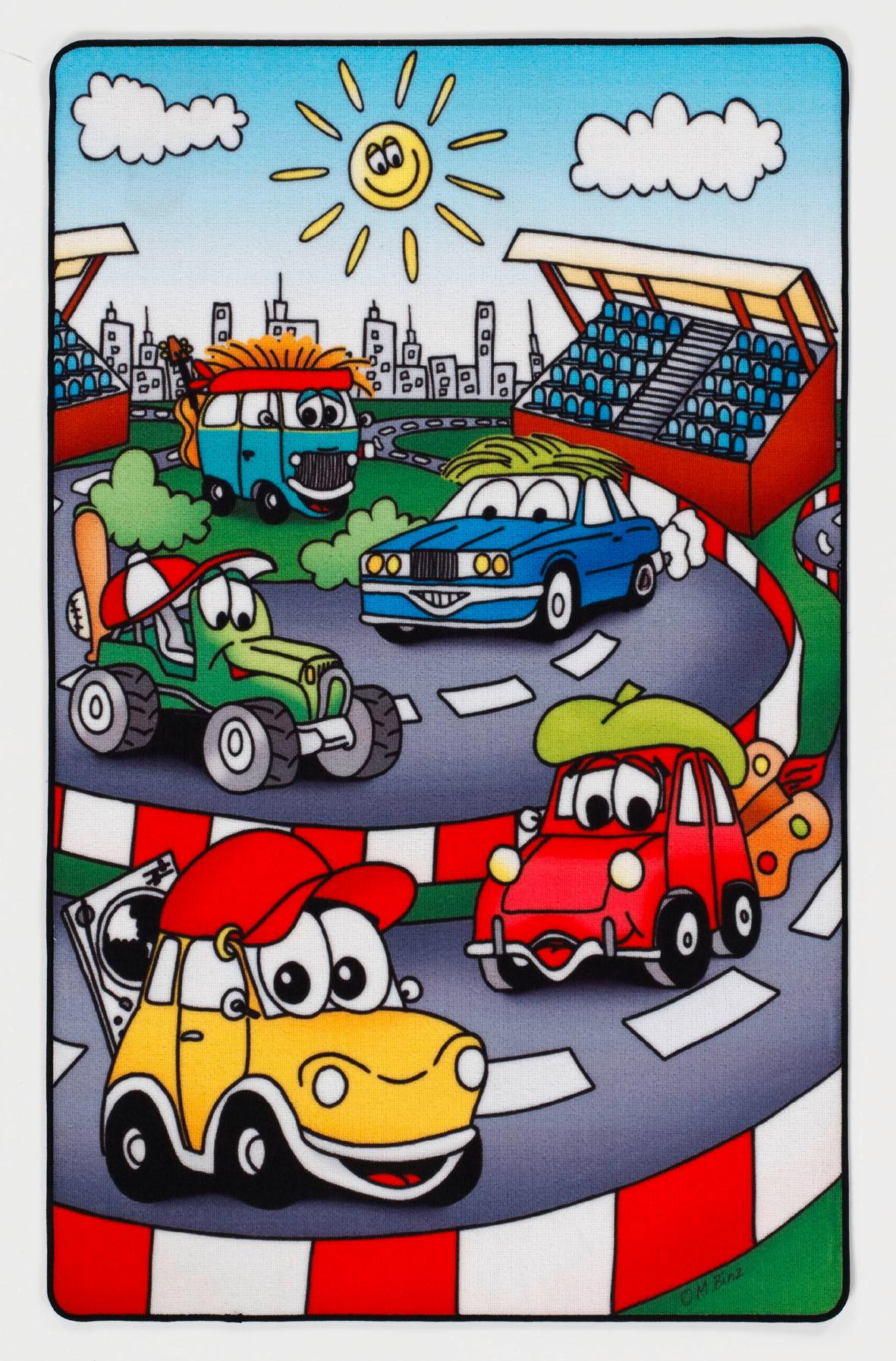 Kinderteppich Fahrezeuge Multicolor Lk 50x70 cm