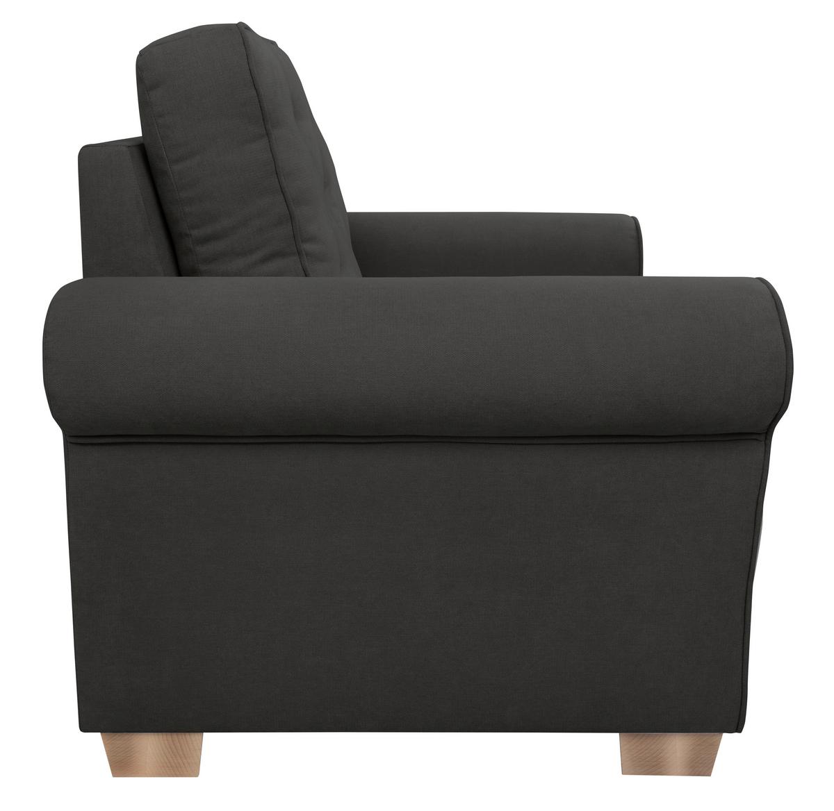 Sessel Arles, Schwarz 25 B: 93 Cm - Buchefarben/Schwarz, Design, Textil (93/89/82cm) - MID.YOU