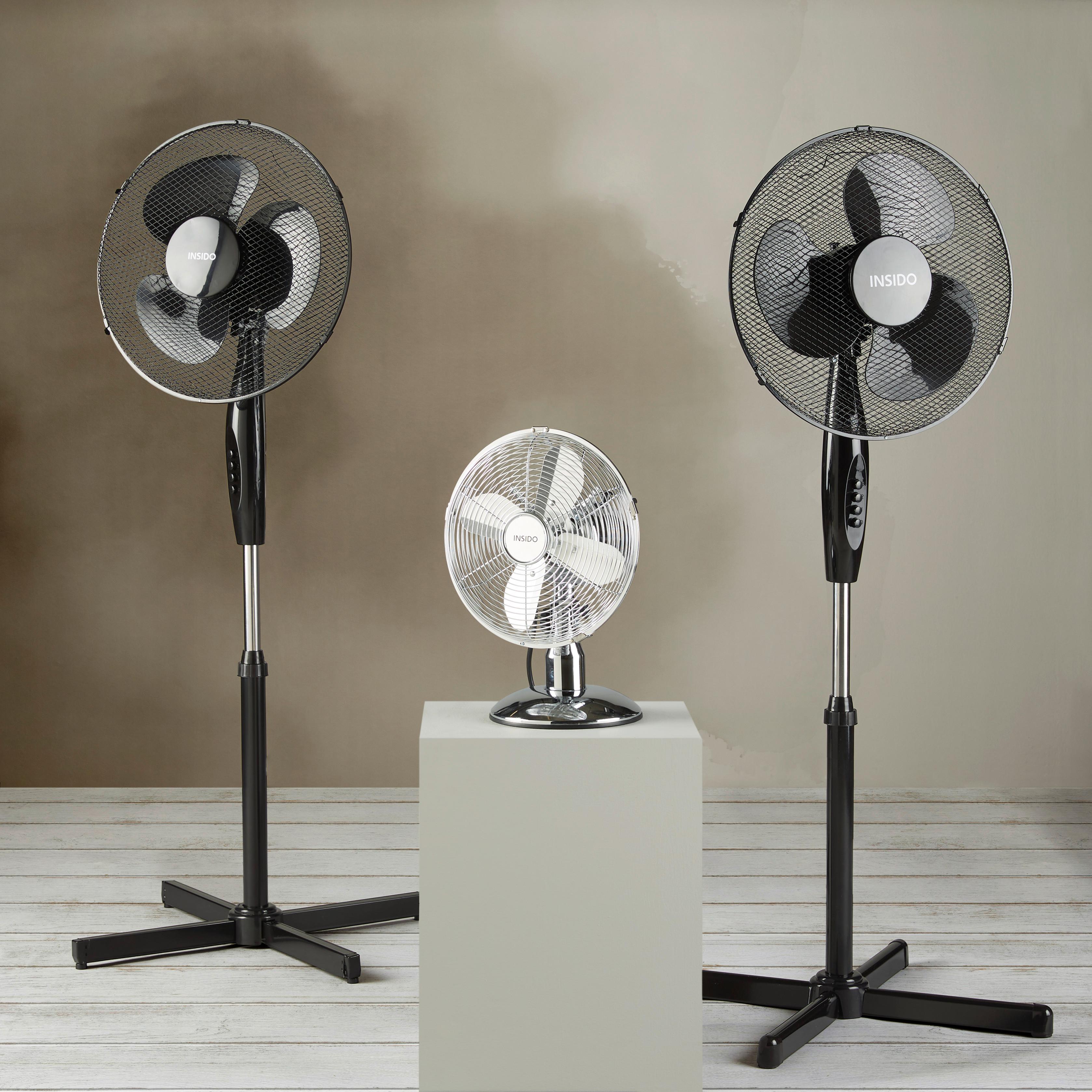 Stojanový Ventilátor Giesbert - černá, kov/plast (60/122cm) - Insido