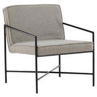 Sessel Rakel - Beige/Schwarz, Design, Textil/Metall (66/78/65cm) - Livetastic