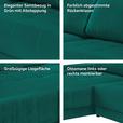 Ecksofa mit Schlaffunktion + Bettkasten Adria, Samt - Smaragdgrün, MODERN, Textil (213/308cm) - Luca Bessoni