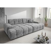 Bigsofa Bosco, Silberfarben B: 304 cm - Silberfarben/Schwarz, MODERN, Textil (304/87/155cm) - Livetastic