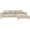 Ecksofa Aurora Ii - Beige/Schwarz, MODERN, Textil (275/170cm) - Trendmanufaktur