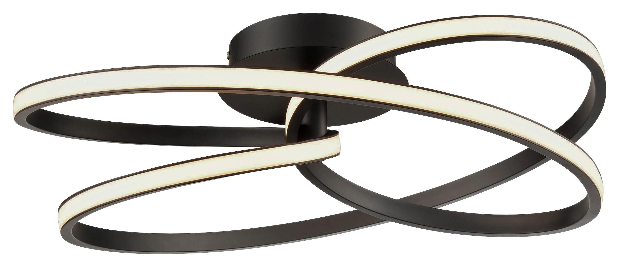 STROPNÉ LED SVIETIDLO Mofer, 50/13cm - čierna, Modern, kov/plast (50/13cm) - Premium Living