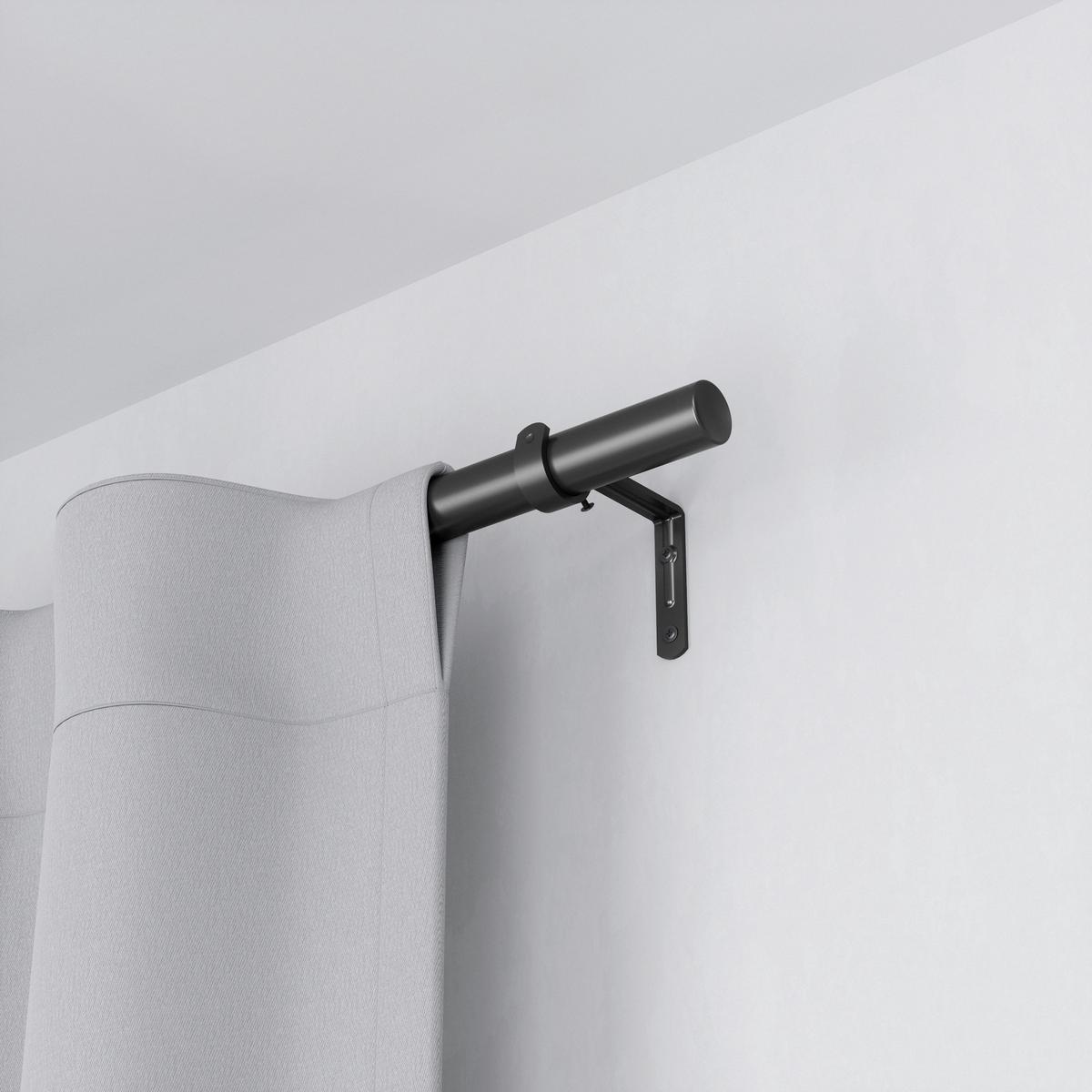Vorhangstangenset Zen Schwarz L: 81-163 cm - Schwarz, KONVENTIONELL, Kunststoff/Metall (81-163cm) - Umbra